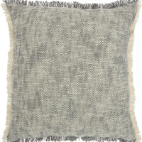 Gray and Ivory Abstract Pattern Throw Pillow