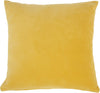 Yellow Velvet Modern Throw Pillow