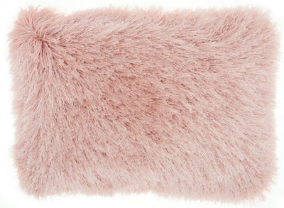 Pink Super Shaggy Throw Pillow