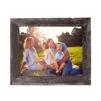 12" x 24" Rustic Farmhouse Rustic Black Wood Frame