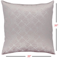 Light Pink Silver Patterned Throw Pillow