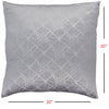 Light Gray Silver Patterned Throw Pillow