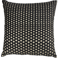 Black and Gold Polka Dot Throw Pillow