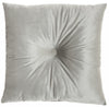 Light Gray Center Beaded Tuft Throw Pillow