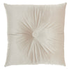 Off White Center Beaded Tuft Throw Pillow