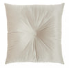 Off White Center Beaded Tuft Throw Pillow