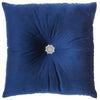 Royal Blue Center Beaded Tuft Throw Pillow