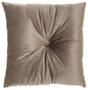 Light Brown Center Beaded Tuft Throw Pillow