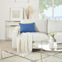 Blue Indoor Outdoor LumbarThrow Pillow