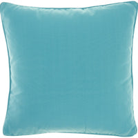 Light Blue Velour Throw Pillow