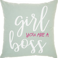 Girl You Are A Boss Throw Pillow