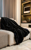 Premier Luxury Onyx Stripe Faux Fur Throw Blanket