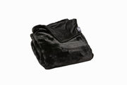 Premier Luxury Black Super Soft Faux Fur Throw Blanket