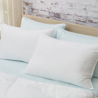 Set of 2 Lux Sateen Down Alternative Standard Size Firm Pillows