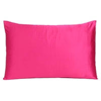 Fuchsia Dreamy Set of 2 Silky Satin King Pillowcases