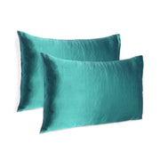 Teal Dreamy Set of 2 Silky Satin King Pillowcases