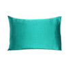 Teal Dreamy Set of 2 Silky Satin Standard Pillowcases