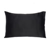 Black Dreamy Set of 2 Silky Satin Queen Pillowcases