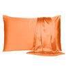 Orange Dreamy Set of 2 Silky Satin Queen Pillowcases