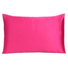 Fuchsia Dreamy Set of 2 Silky Satin Queen Pillowcases