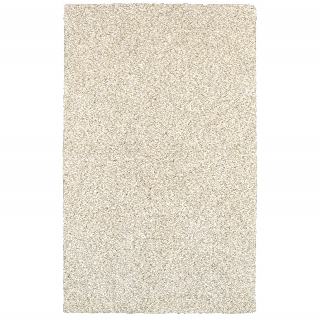 8’ X 11’ Modern Shag Ivory Indoor Area Rug