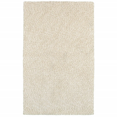 8’ X 11’ Modern Shag Ivory Indoor Area Rug