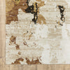 2’ x 3’ Abstract Weathered Beige and Gray Indoor Scatter Rug