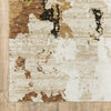 3’ x 5’ Abstract Weathered Beige and Gray Indoor Area Rug