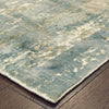 3’ x 10’ Blue and Gray Abstract Splash Indoor Runner Rug