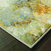 10’ x 13’ Modern Abstract Gold and Beige Indoor Area Rug