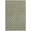 4’ x 6’ Gray and Ivory Diamond Indoor Area Rug