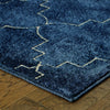 4’ x 6’ Blue and Ivory Trellis Indoor Area Rug