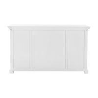 White Accent Cabinet with Glass Doors