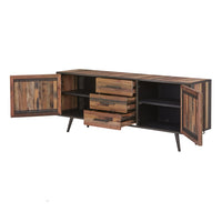 79" Modern Rustic Natural TV Media Cabinet