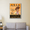 32" x 24" Asia via Honolulu Vintage Travel Wall Art