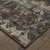 5' x 8' Distressed Grey Blue Machine Woven Indoor Area Rug