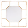 26" Gold Octagonal in a Square Faux Bamboo Wall Mounted Accent Mirror