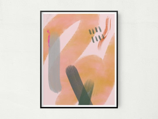 5" x 7" Contemporary Cascade Abstract Watercolor Wall Art