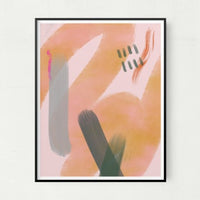 11" x 14" Contemporary Cascade Abstract Watercolor Wall Art