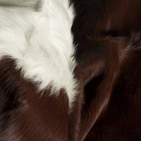 6' X 7' Brown and White Natural Cowhide Area Rug