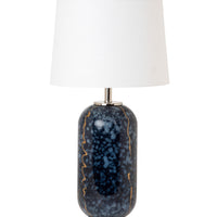 Set of 2 Artsy Blues Glass Table Lamps