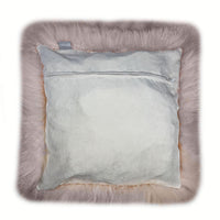 Blush Natural Sheepskin Square Pillow