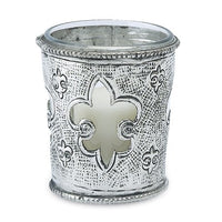 Rustic Fleur de Lis Votive Candle Holder