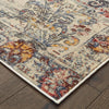 5’x8’ Ivory Distressed Medallion Area Rug