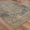 4’x6’ Blue and Ivory Medallion Area Rug