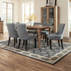 4’x6’ Navy and Gray Floral Ditsy Area Rug