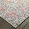 2’x3’ Ivory and Pink Oriental Scatter Rug