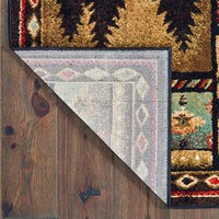 8’x10’ Black and Brown Nature Lodge Area Rug