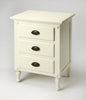 Mahogany White 3 Drawer Nightstand