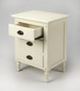 Mahogany White 3 Drawer Nightstand